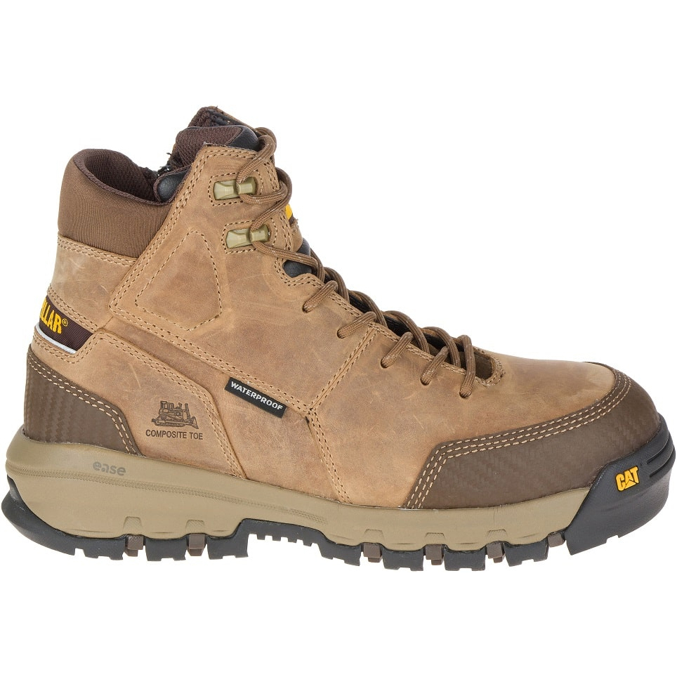 Caterpillar Men's Device Waterproof Ct Work Boots Dark Beige CAT-48697